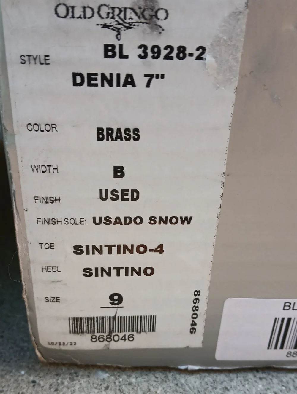 Old Gringo Denia Sz 9 - Picture 11 of 14